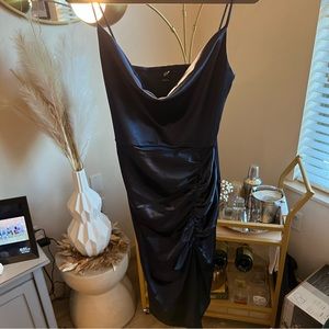 Navy Blue Midi Dress